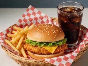 43. Chickenburger Menü