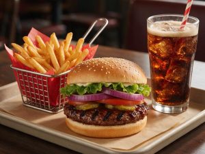 44. Chili-Cheese-Burger Menü