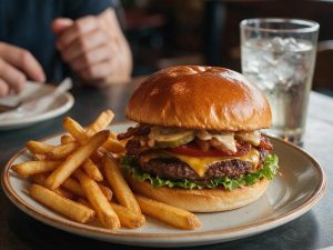 45. BBQ-Burger Menü
